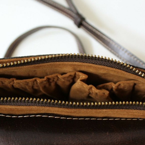 Patricia Nash Gold Metallic Python Apricale Crossbody Wristlet Clutch Bag Purse - Picture 10 of 12